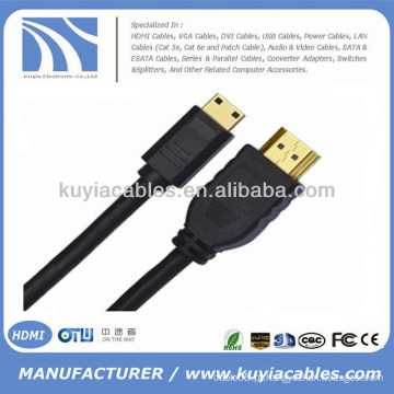 1.8M 1.4V HDMI PARA o cabo micro do micro HDMI 3D de alta velocidade com Ethernet, macho de HDMI ao tipo fêmea masculino D 1080P de HDMI